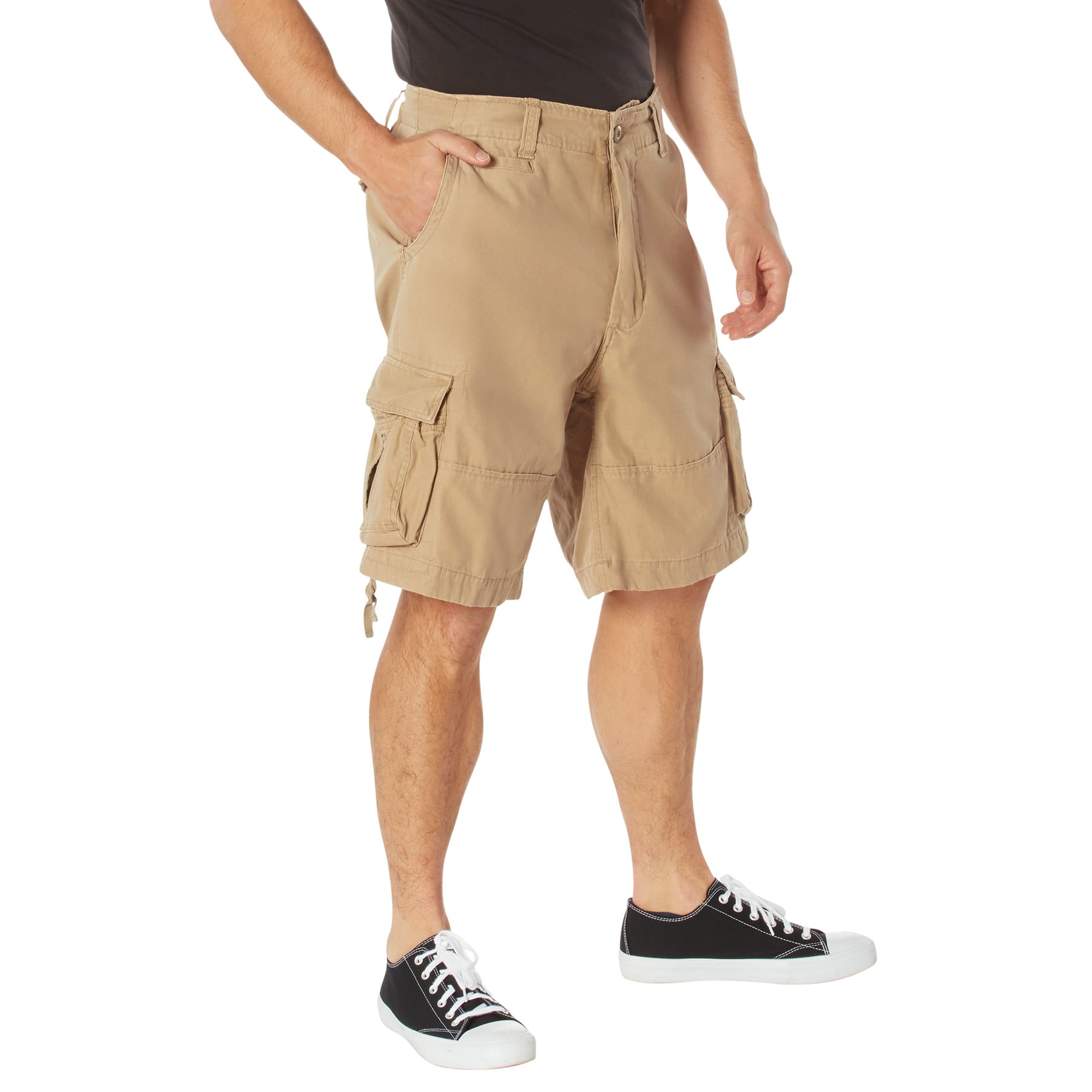 Rothco Vintage Utility Cargo Shorts - Khaki, Large