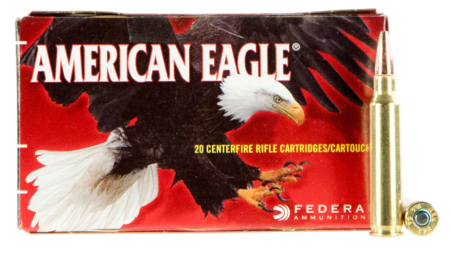 Federal American Eagle 75 gr Total Metal Jacket .223 Rem Ammo, 20/box - AE223T75