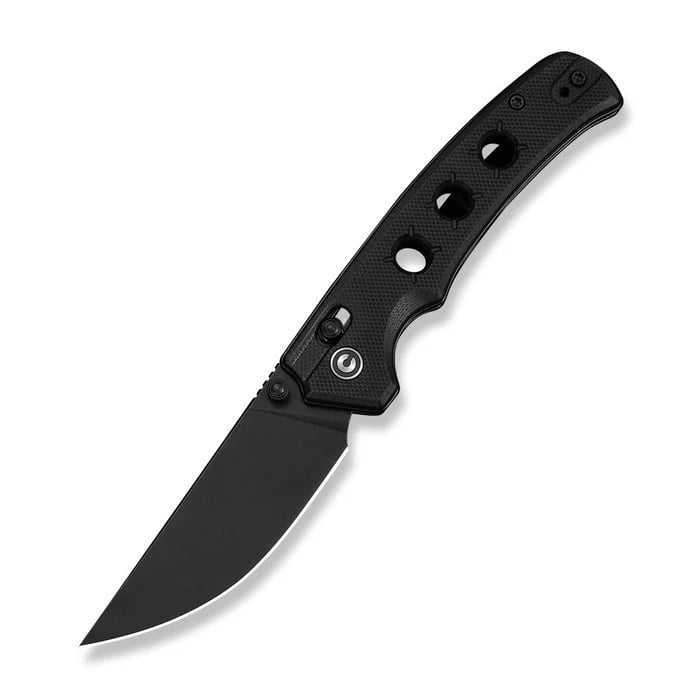 CIVIVI Noctis Folding Straight Back Knife, Black - C24020C-1