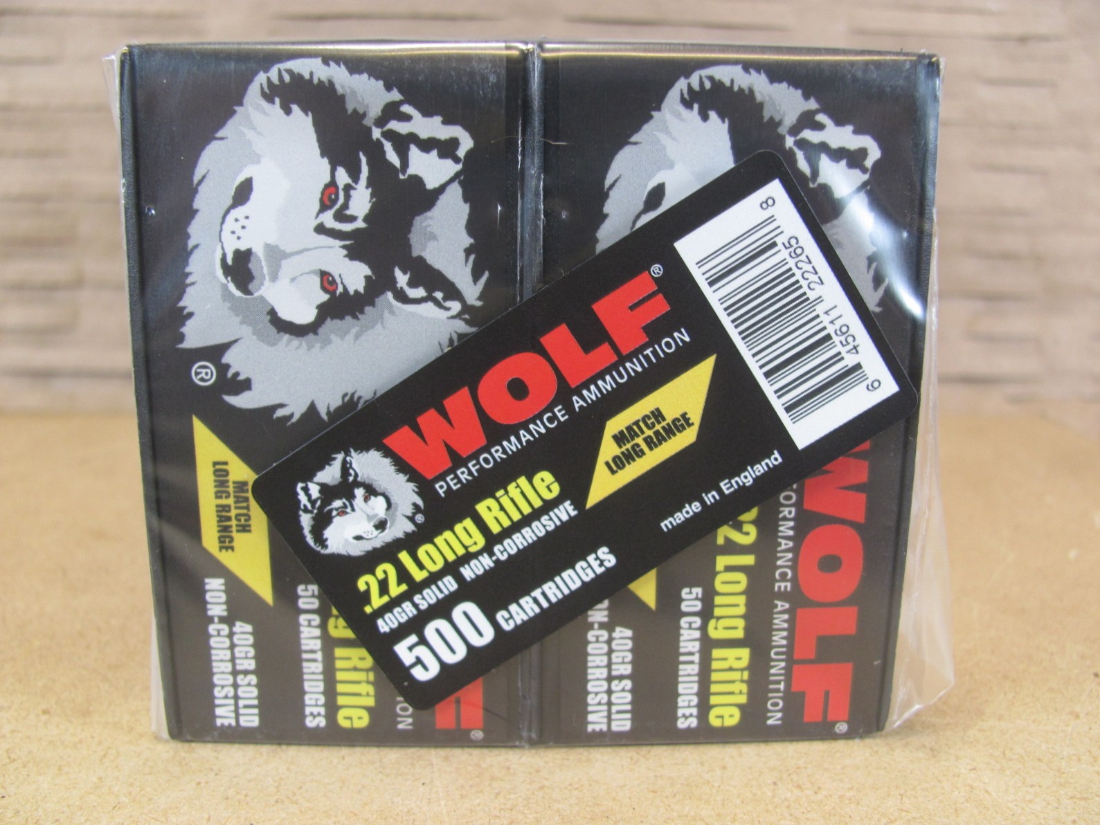 500 Round Brick – 22LR Wolf Match Long Range 40 Grain Lead Solid Non-Corrosive Ammo – Made by Eley in England