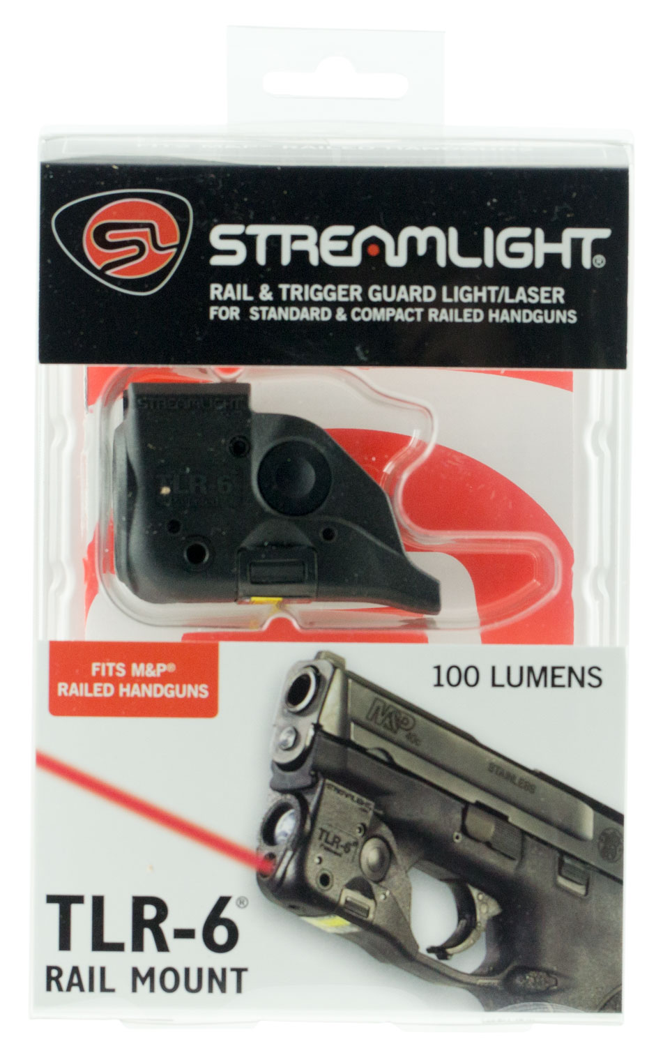 Streamlight TLR-6 100 lm LED/Laser Weapon Light, Black - 69293