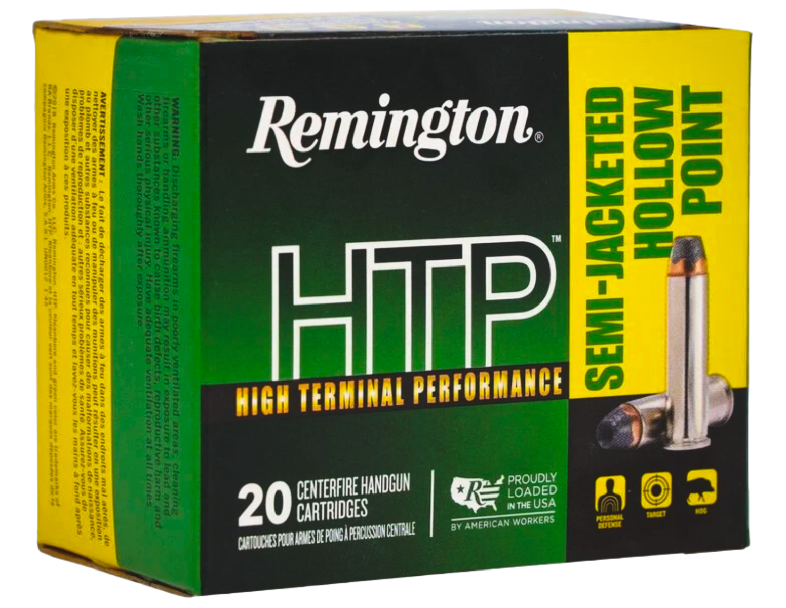 Remington HTP 110 gr Semi-Jacketed Hollow Point .38 Spl +P Ammo, 20/box - RTP38S10A