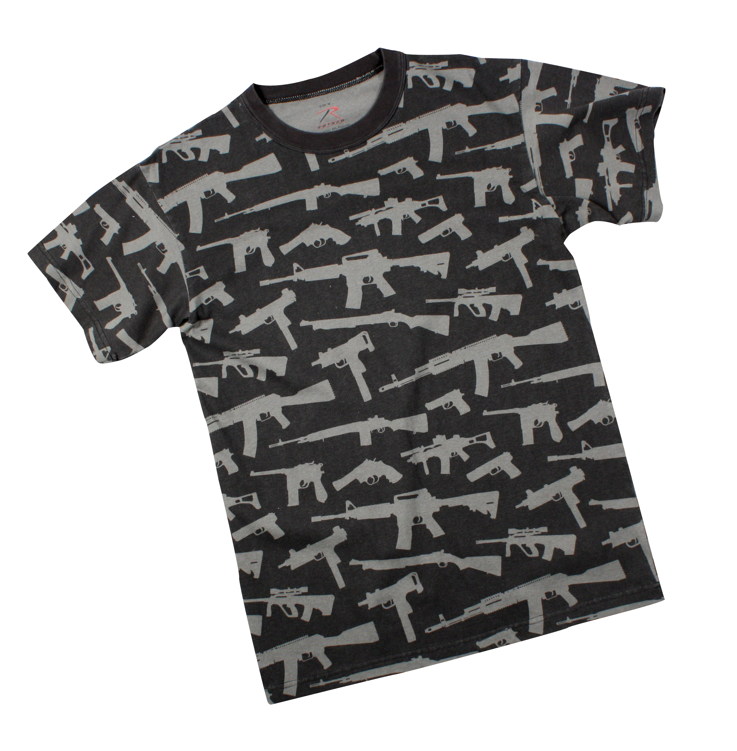 Rothco Vintage Guns T-Shirt - Black, Medium