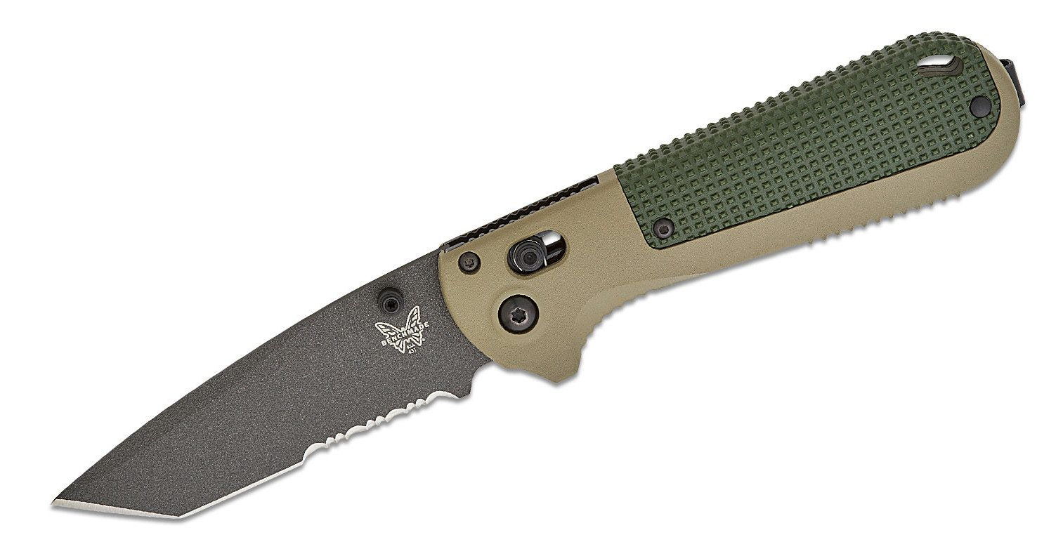 Benchmade Redoubt Folding Tanto Knife Serrated, Forest/Ranger Green - 431SBK-1