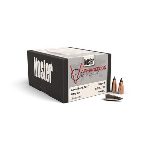Nosler Varmageddon .22 40 gr FBTP Rifle Bullet, 100/box - 17230