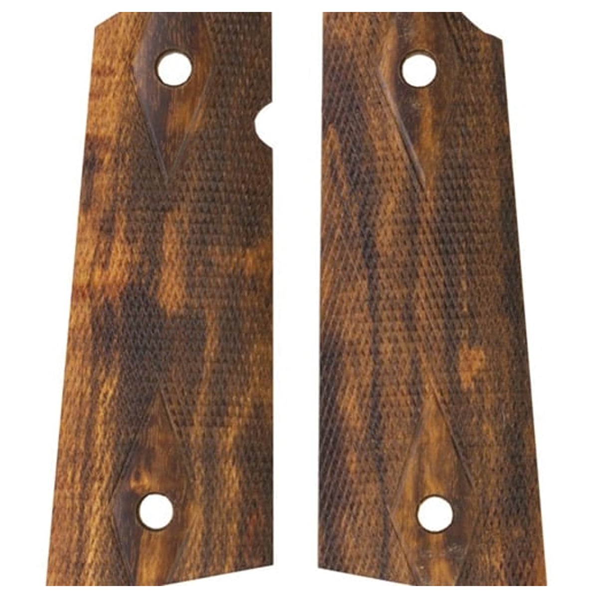 Hogue Goncalo S&A/Techwell Magwell Checkered Grip Panel Fits Colt 1911 Government, Brown