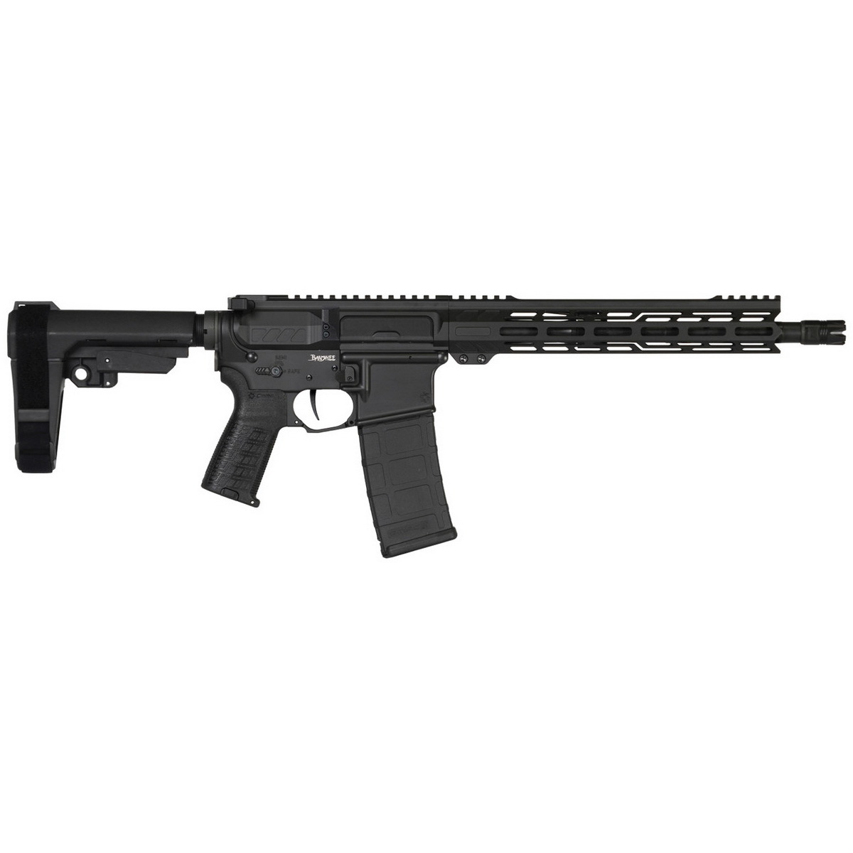 CMMG Banshee MK4 .300 AAC Blackout 12.50" AR Pistol, Black - 30AB20FAB