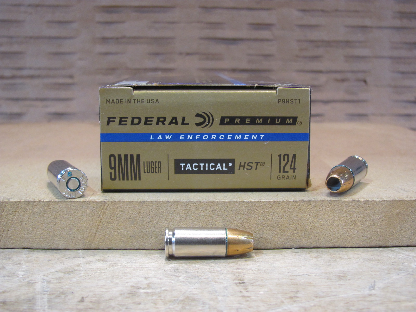 50 Round Box – 9mm Luger Federal HST 124 Grain Hollow Point LE Ammo – P9HST1