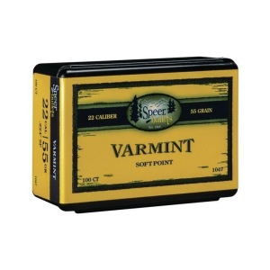Speer Varmint Soft Point Rifle Bullets .224 cal .224" 55 gr JSP 100/ct