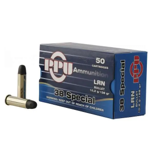 PPU PPH38SL Handgun  38 Special 158 gr Lead Round Nose (LRN) 50 Bx/ 10 Cs