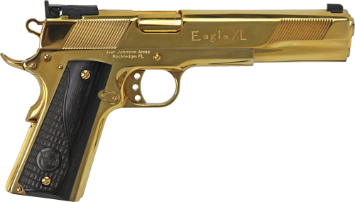 Iver Johnson Eagle XL 10mm 24K Gold Semi-Auto Pistol