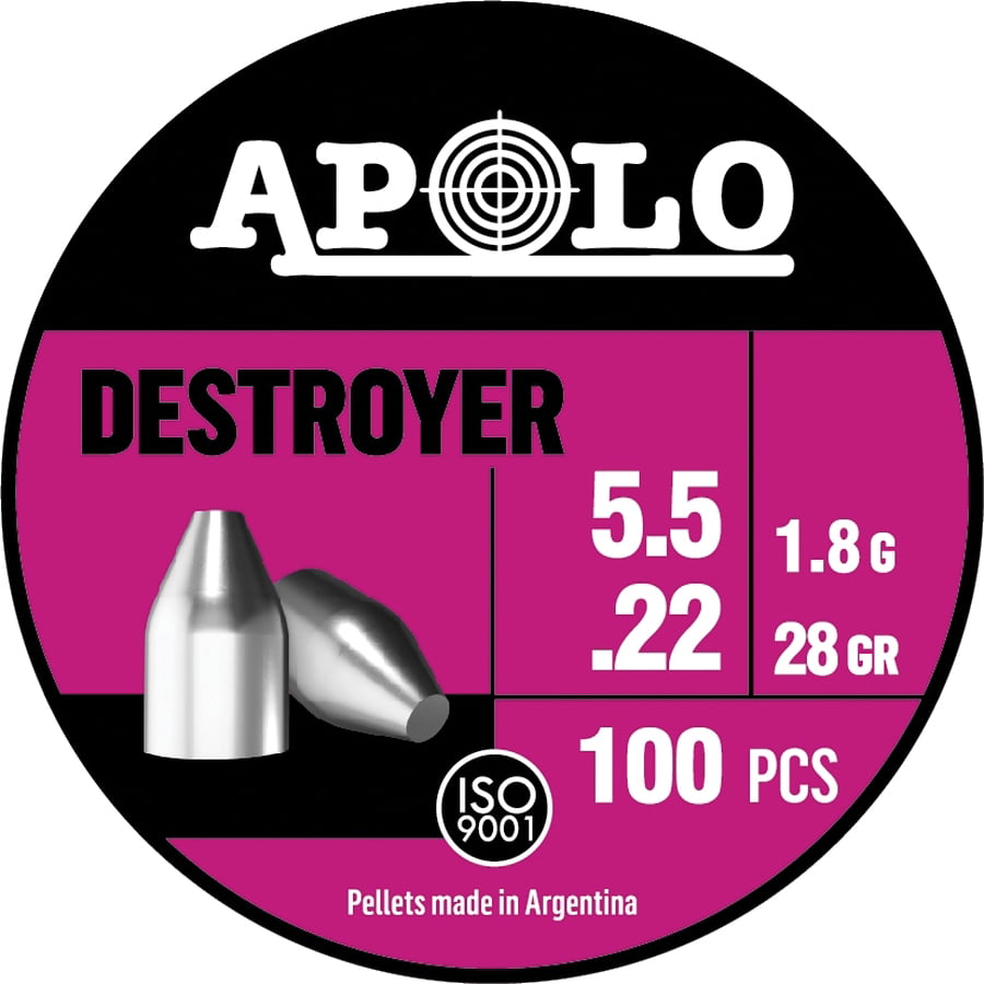 Hatsan USA Apolo Destroyer .22 Cal Airgun Rifle Pellet, 28 gr 100rds