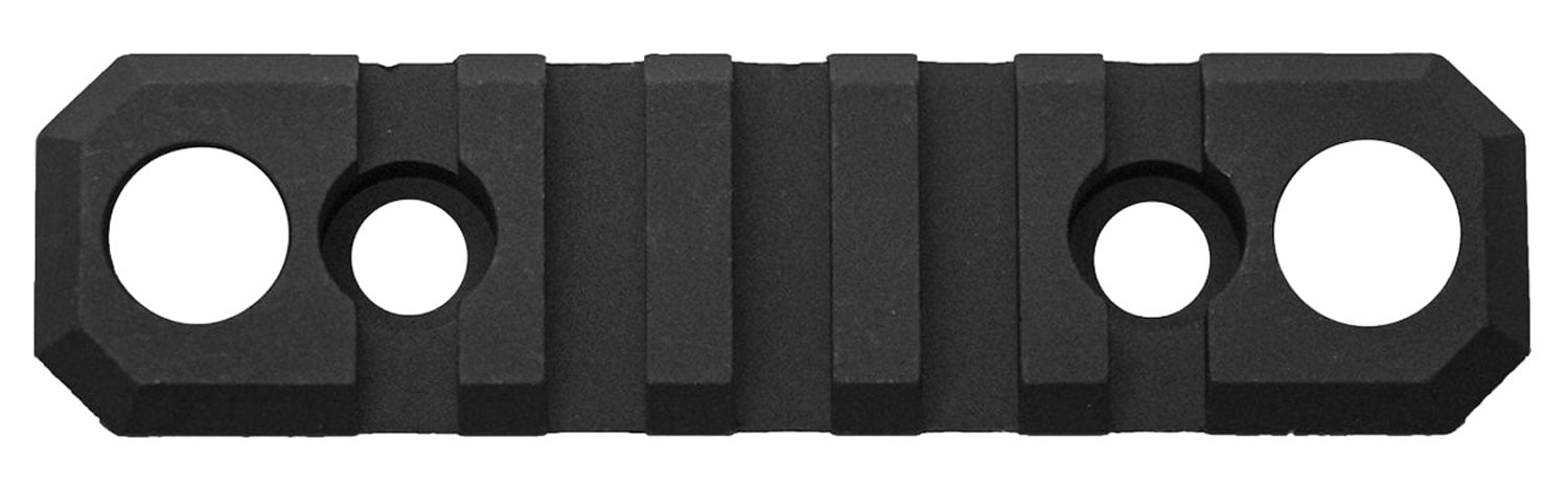 GrovTec M-LOK Aluminum 5-Slot Picatinny Rail w/ Push Button Base, 3.5" L, Type III Anodized Black - GTSW241