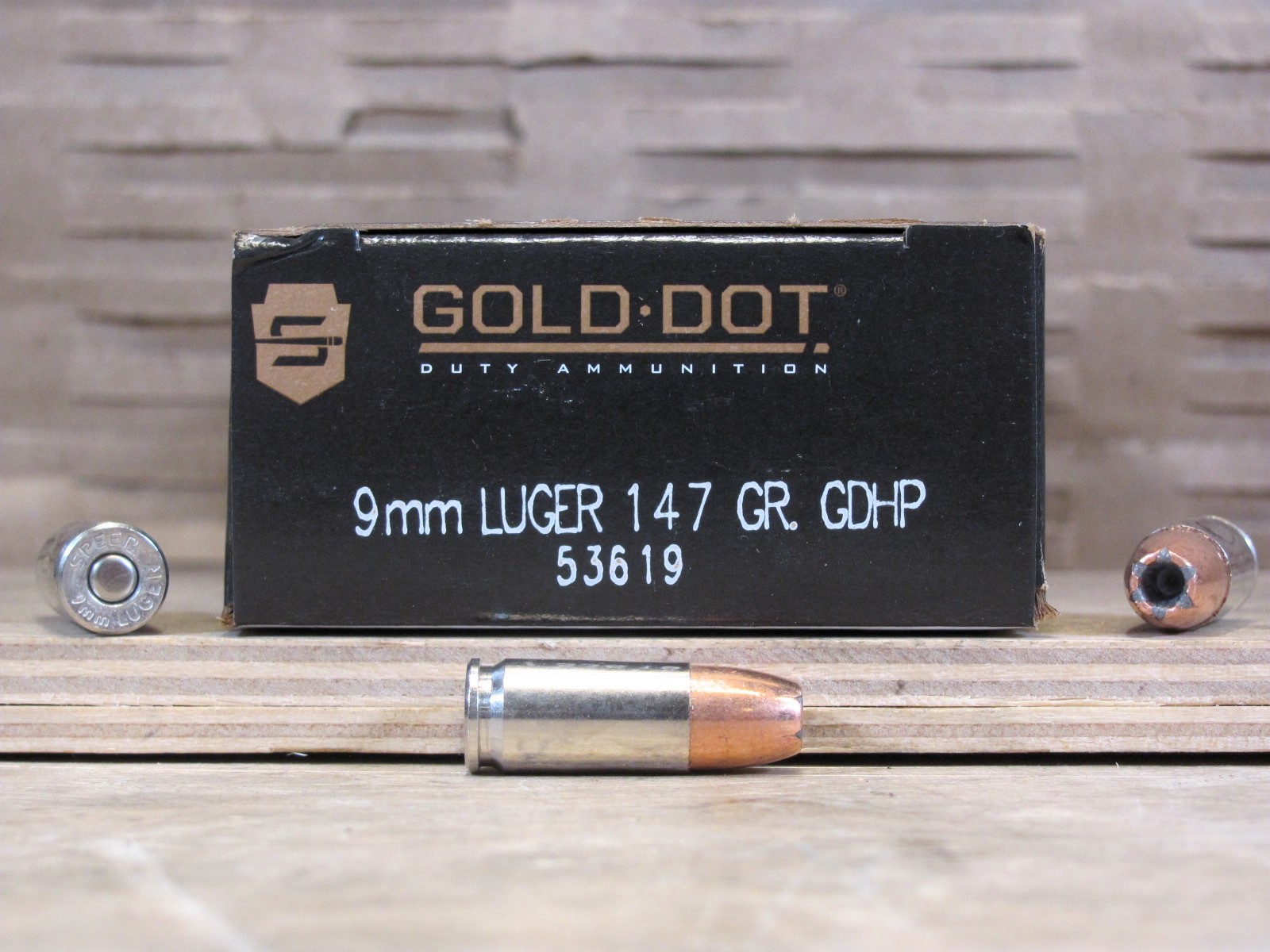 1000 Round Case – 9mm Speer Gold Dot 147 Grain Hollow Point GDHP Ammo – 53619