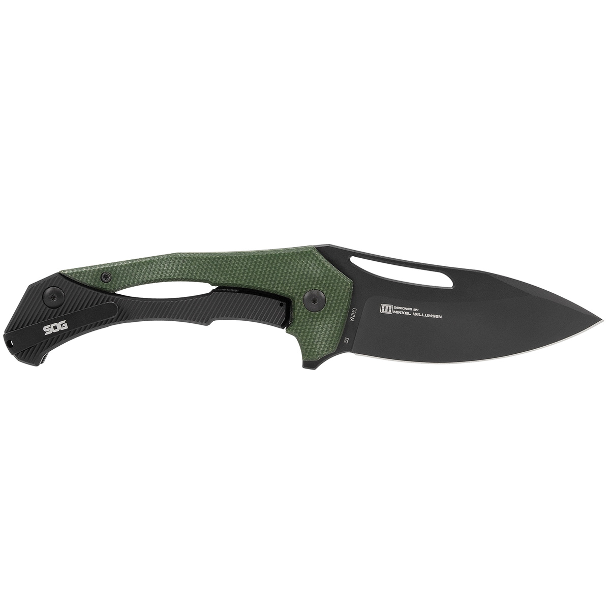 SOG Knives Bulwark FL Folding Knife Drop Point OD Green - Durable Stainless Steel Blade, Lightweight Design, Secure Lockback - SOG-14-24-02-57