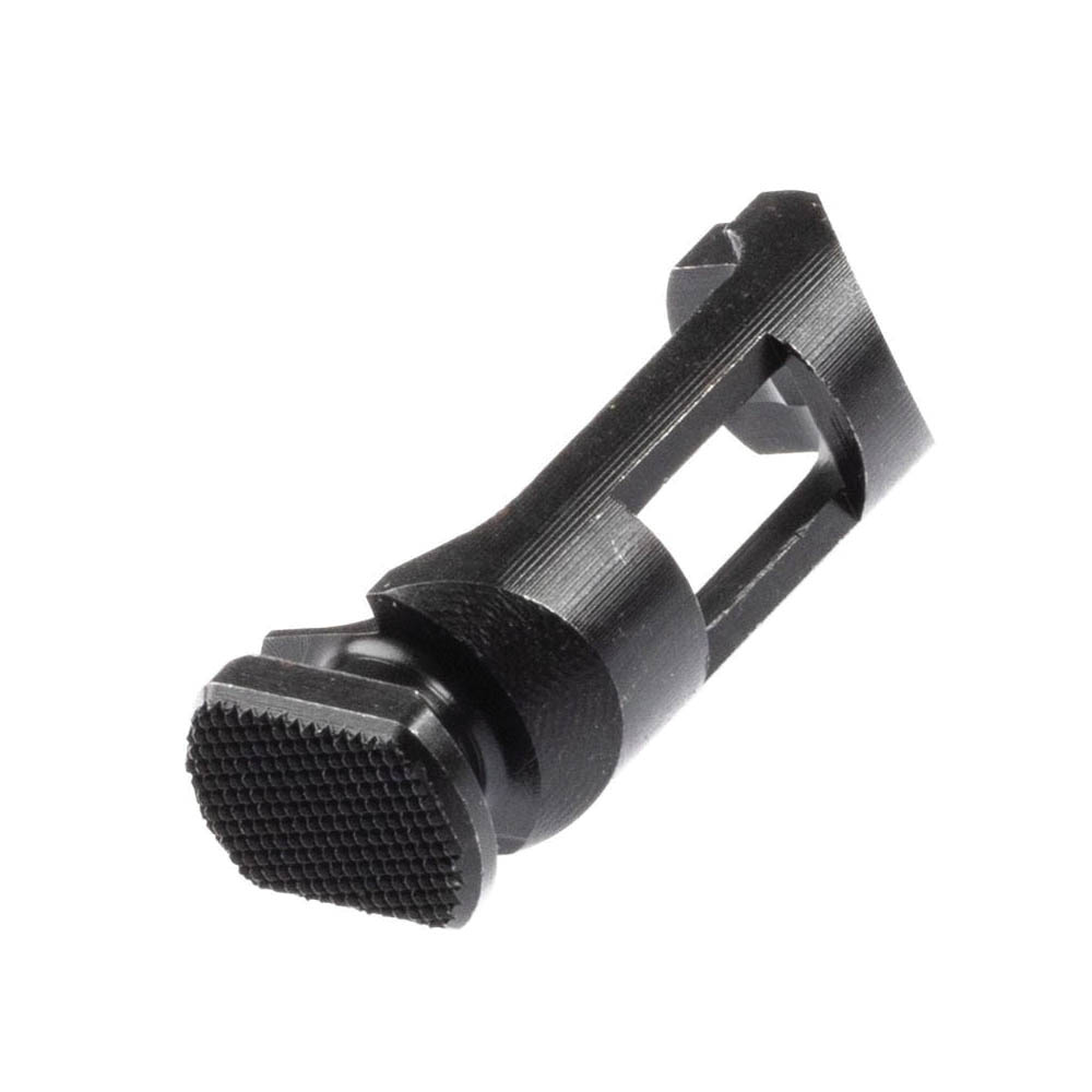 Wilson Combat Checkered Oversized Magazine Release Fits Beretta 92 Compact, Armor-Tuff Black