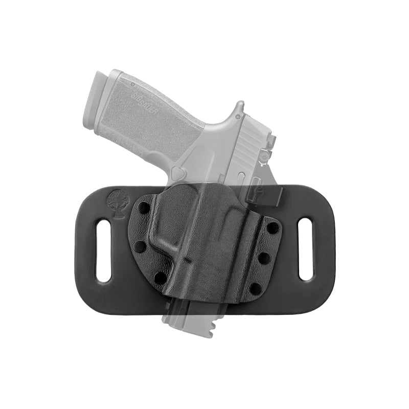 CrossBreed Holsters SnapSlide H&K P2000 OWB Holster Right Cowhide Leather/Kydex, Black
