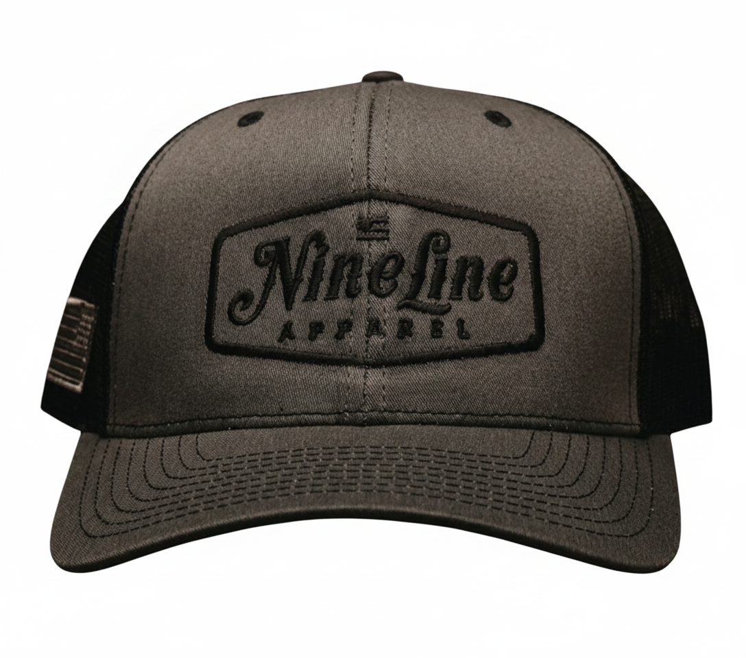 Nine Line Snapback Hat, Grey / Black