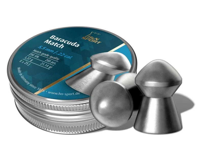 H Baracuda Match Lead Pellets .22 cal. 5.51 mm head-size- 200 Pack
