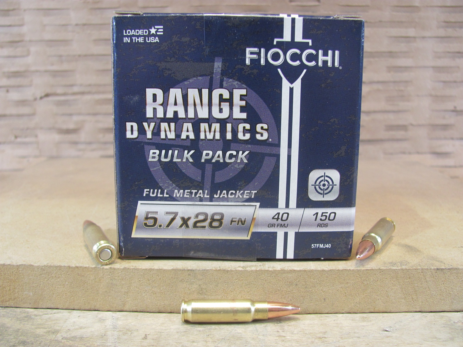 450 Round Case- 5.7×28 40 Grain FMJ Fiocchi Range Dynamics Bulk Pack Ammo – 57FMJ40 – SP21114