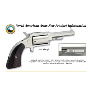 North American Arms Sheriff Handgun 22lr/22mag - 2 1/2" - Stainless