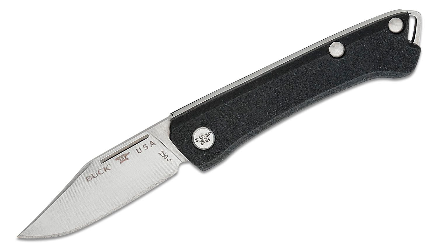 Buck Saunter Clip Point Slipjoint Knife, Black - 0250BKS1-B