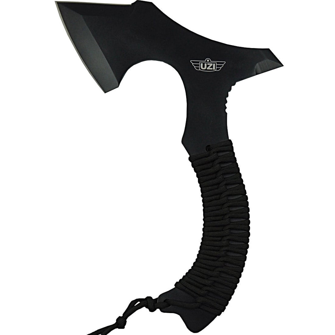 Uzi Paracord Wrapped Full Tang Throwing Axe Black - Durable, Lightweight and Reliable - UZKAXE5