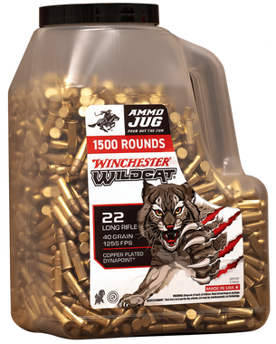 Winchester Wildcat 22 LR 40 Grain Copper Plated Dynapoint Hollow Point (HP) Ammo In Jug