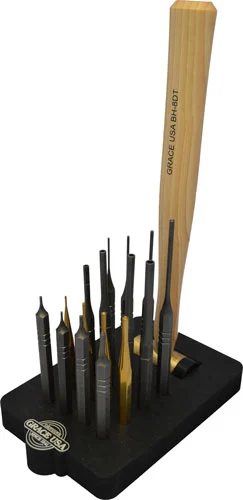 GRACE USA 17 PIECE AR15 PUNCH - HAMMER SET W/BENCH BLOCK