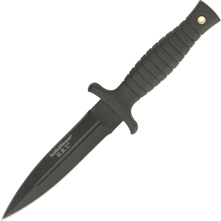 Smith & Wesson H.R.T Dagger Dual-Edge Full Tang Fixed Blade Boot Knife, 4.75" - SWHRT9B