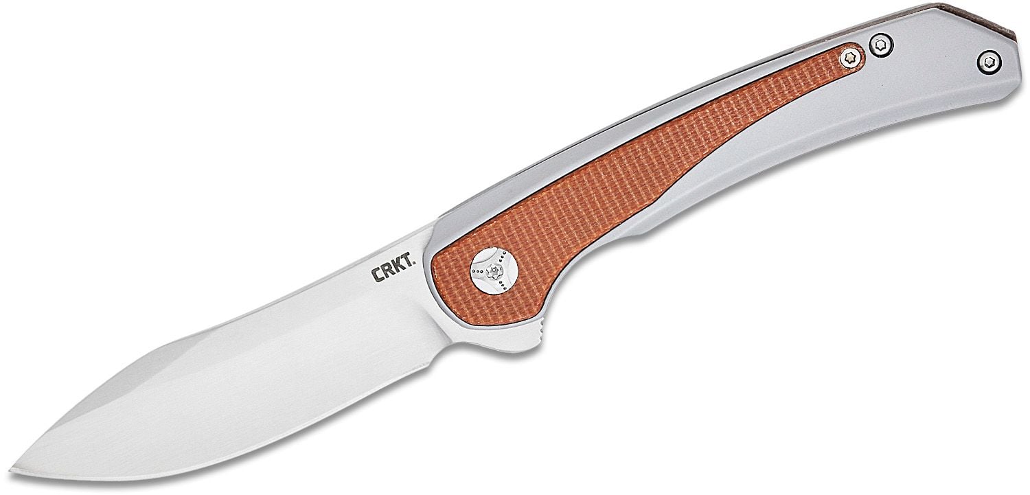 CRKT Padawan Frame Lock Folding Knife Drop Point, Brown