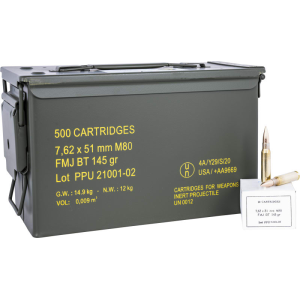 Prvi Partizan PPU PPRM762M 7.62X51 145 FMJ Boat Tail RNGMSTR - 500rd Case