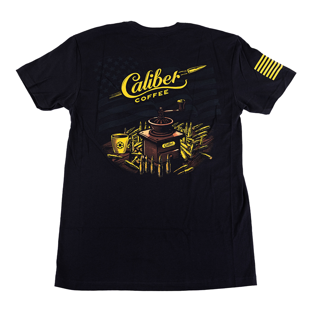Caliber Coffee Gold Branded Shirts, Small