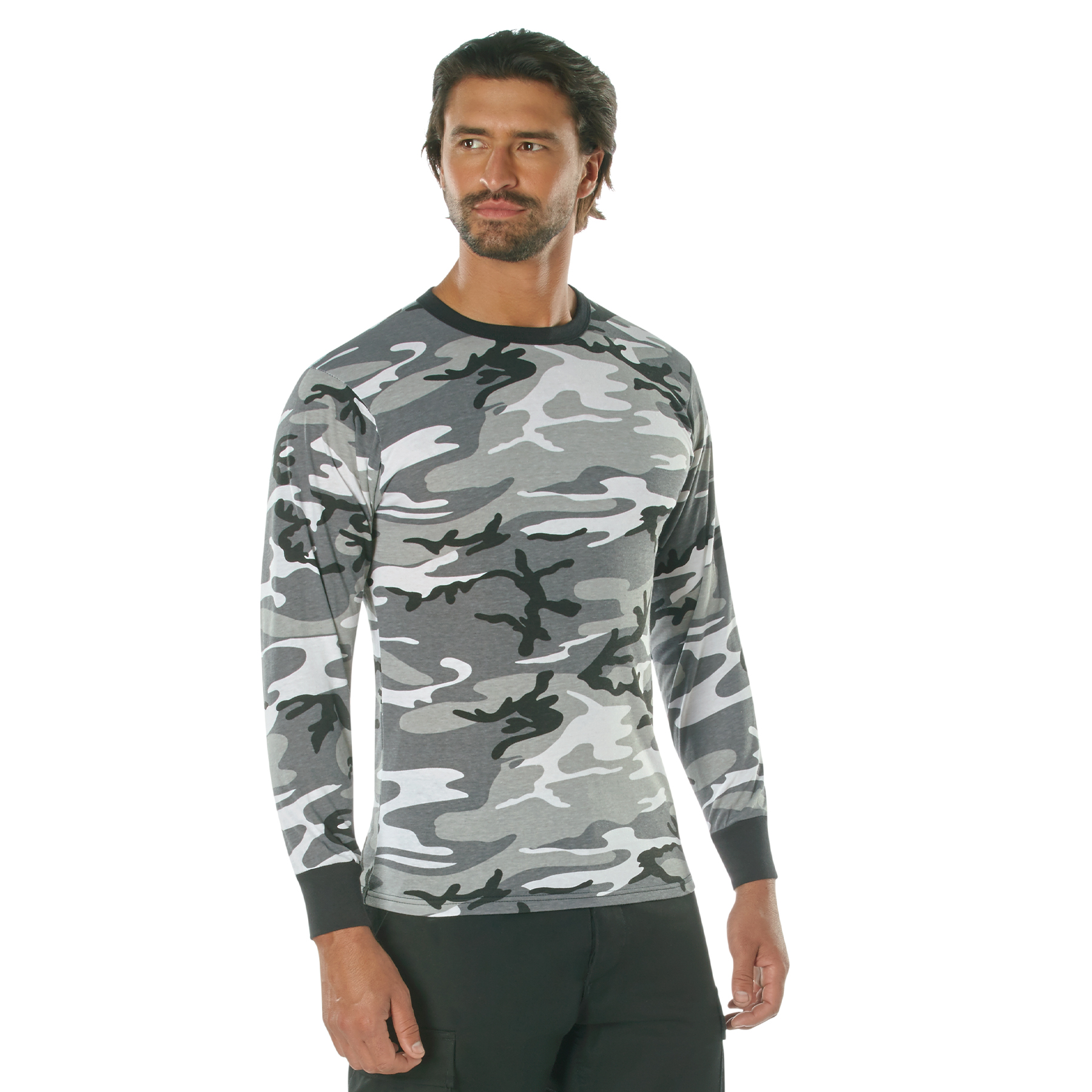 Rothco Long Sleeve Color Camo T-Shirt - City Camo, Medium