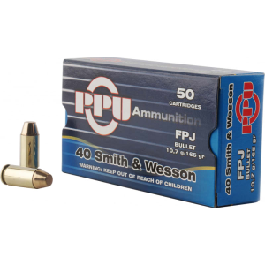 Prvi Partizan PPU PPH40F Handgun 40 Smith & Wesson (S&W) 165 GR Flat Point Jacketed - 50rd Box