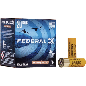 Federal Speed-Shok Waterfowl 20 Gauge Ammo 3" #2 Steel Shot 7/8 oz Box of 25