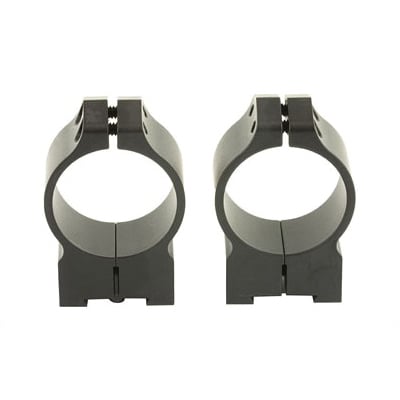 Warne Permanent Attached Medium 30mm Scope Rings For Grooved Tikka Receiver, Black - 14TM