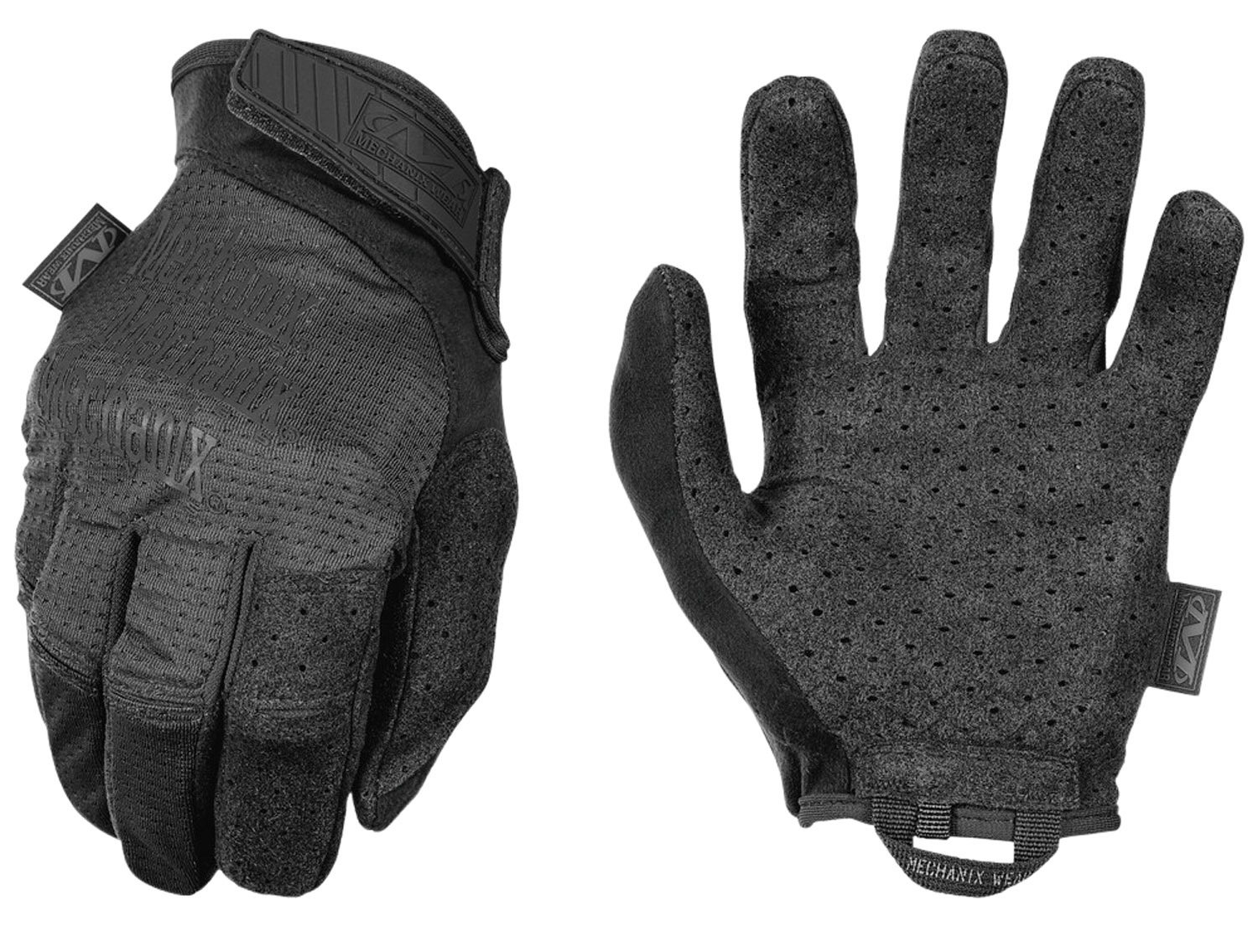 Mechanix Wear Specialty Vent Covert Black  Touchscreen Suede, Black, Medium - MSV-55-009