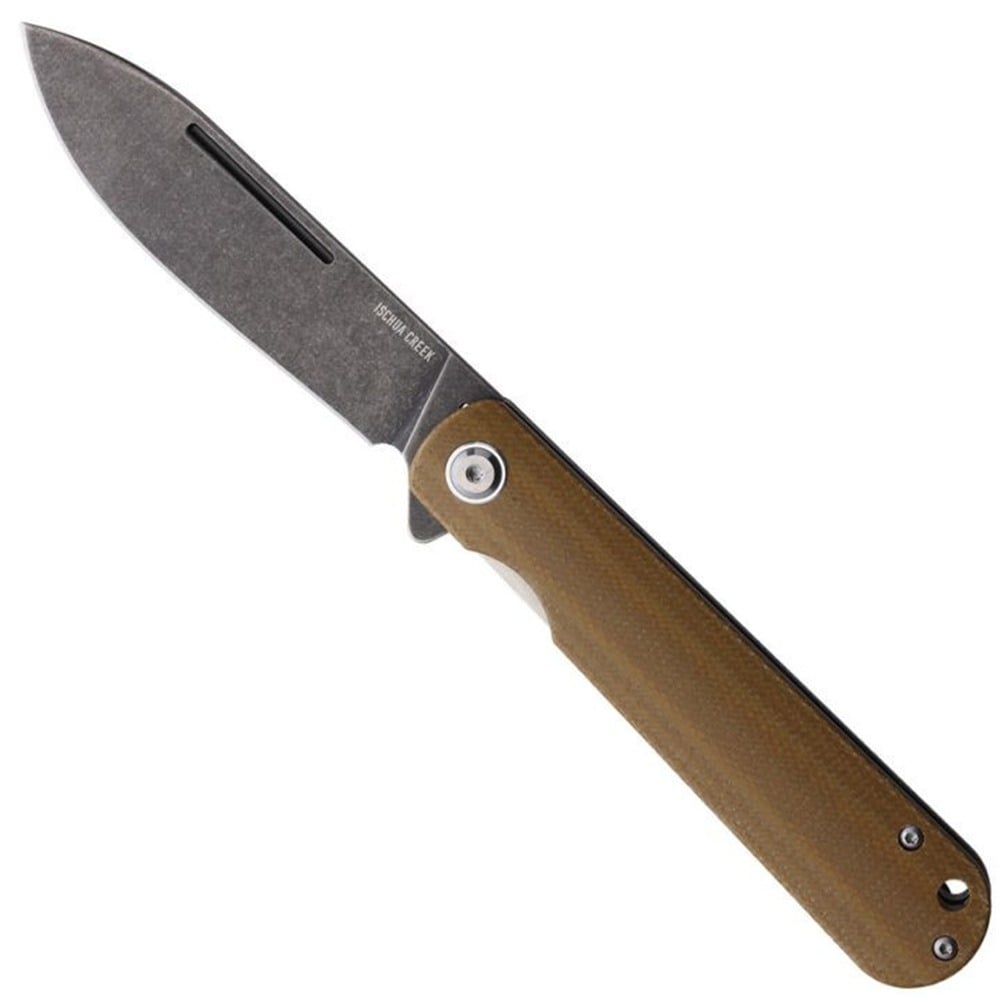 Ontario Knife Company Ischua Creek Folding Knife, Brown