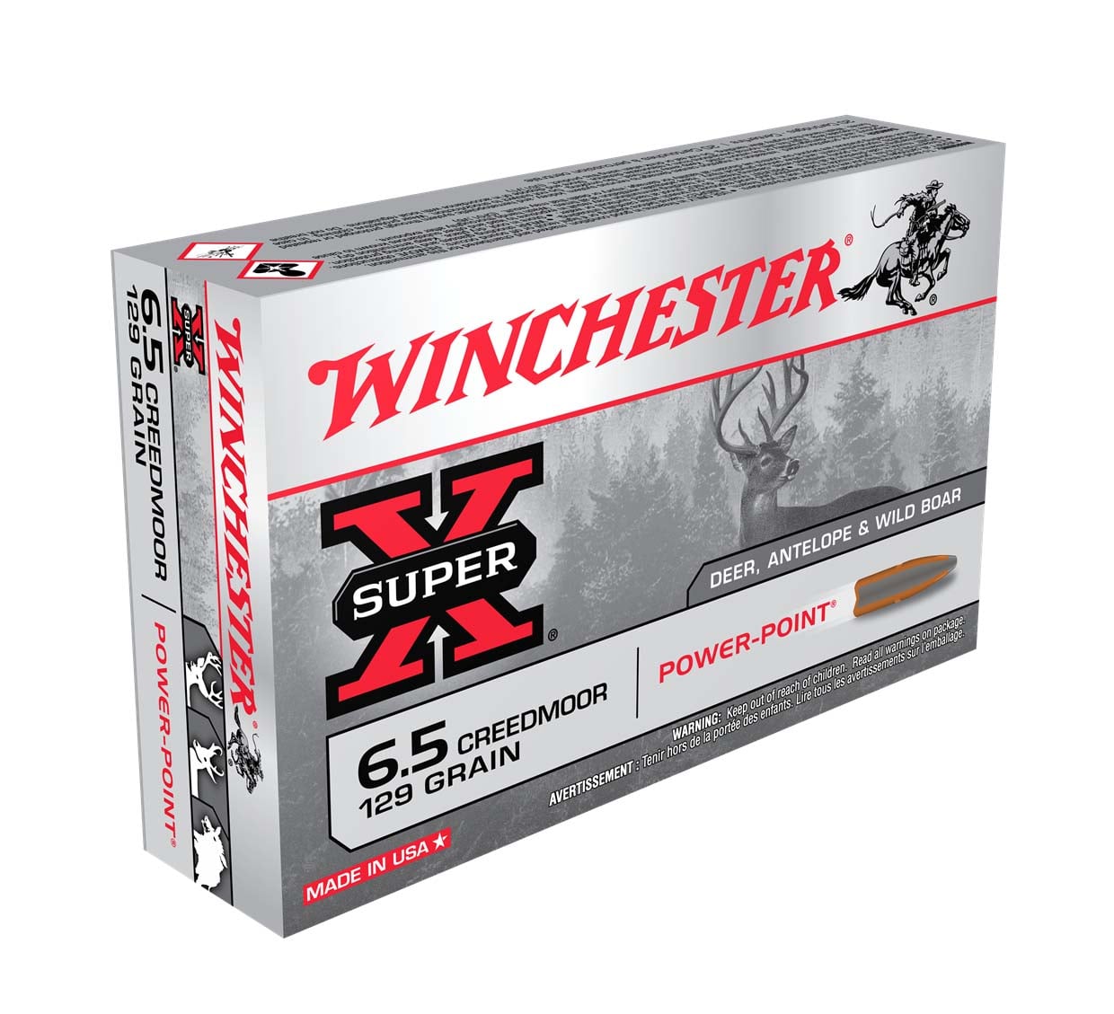 Winchester Super-X 6.5 Creedmoor 129 gr 20 Rounds Ammunition - X651