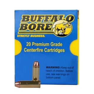 Buffalo Bore Heavy 44 Rem Mag 270 grain Jacketed Flat Nose Pistol and Handgun Ammo, 20/Box - 4C/20