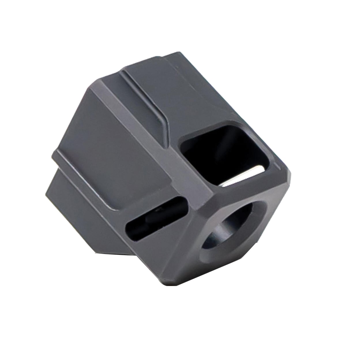 Faxon Firearms EXOS-523 Compensator 1/2-28 Fits Glock G43, Black