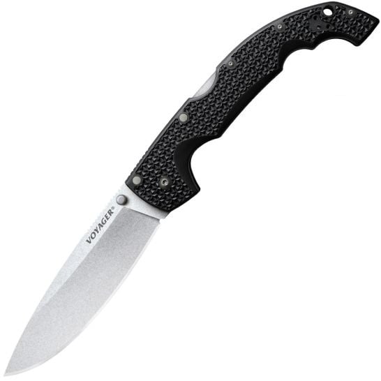 Cold Steel Ultimate Hunter Folding Knife Drop Point Black - Durable, Lightweight and Reliable Handle - CS-30U