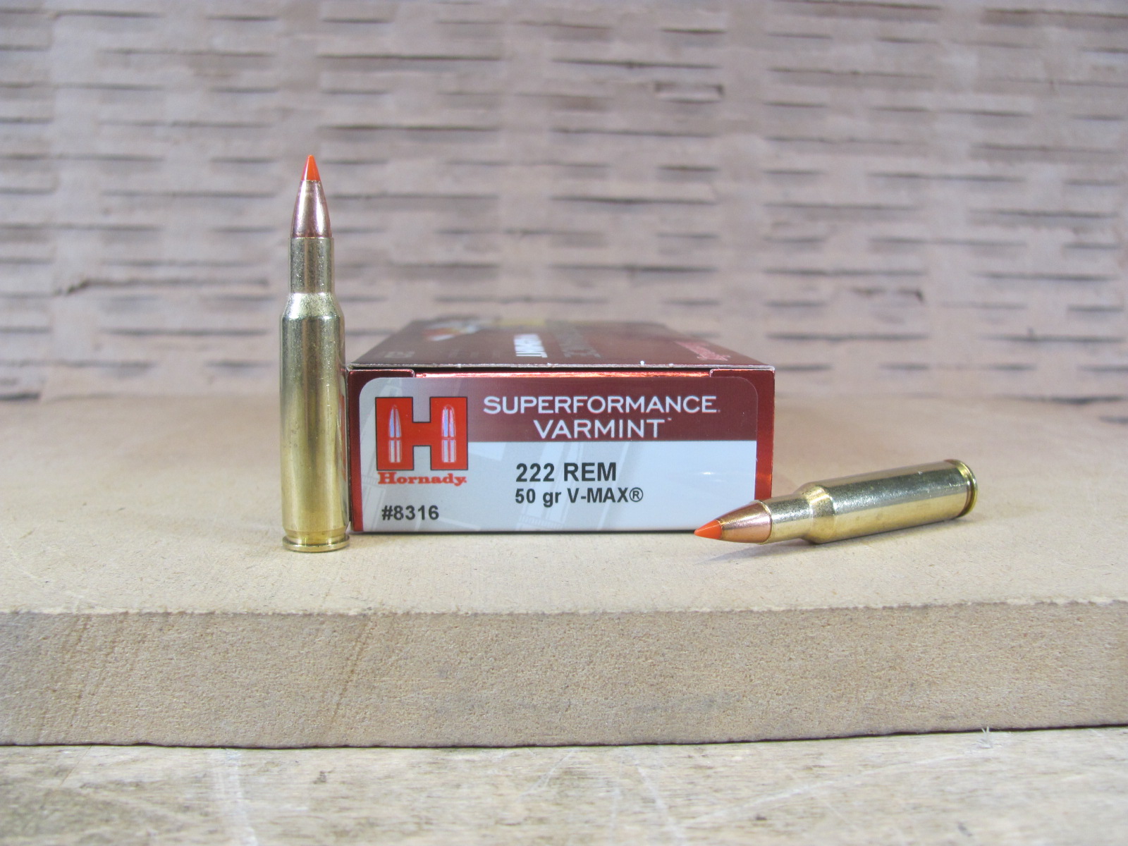 20 Round Box – 222 Rem 50 Grain Hornady V-Max Superformance Ammo – 8316
