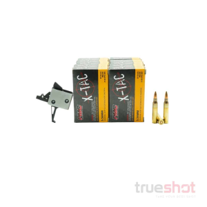 BUNDLE DEAL: CMC 2 lb 2 Stage Flat Drop In AR-15 Trigger and 200 Rounds of Ammo - PMC 5.56 55 Grain