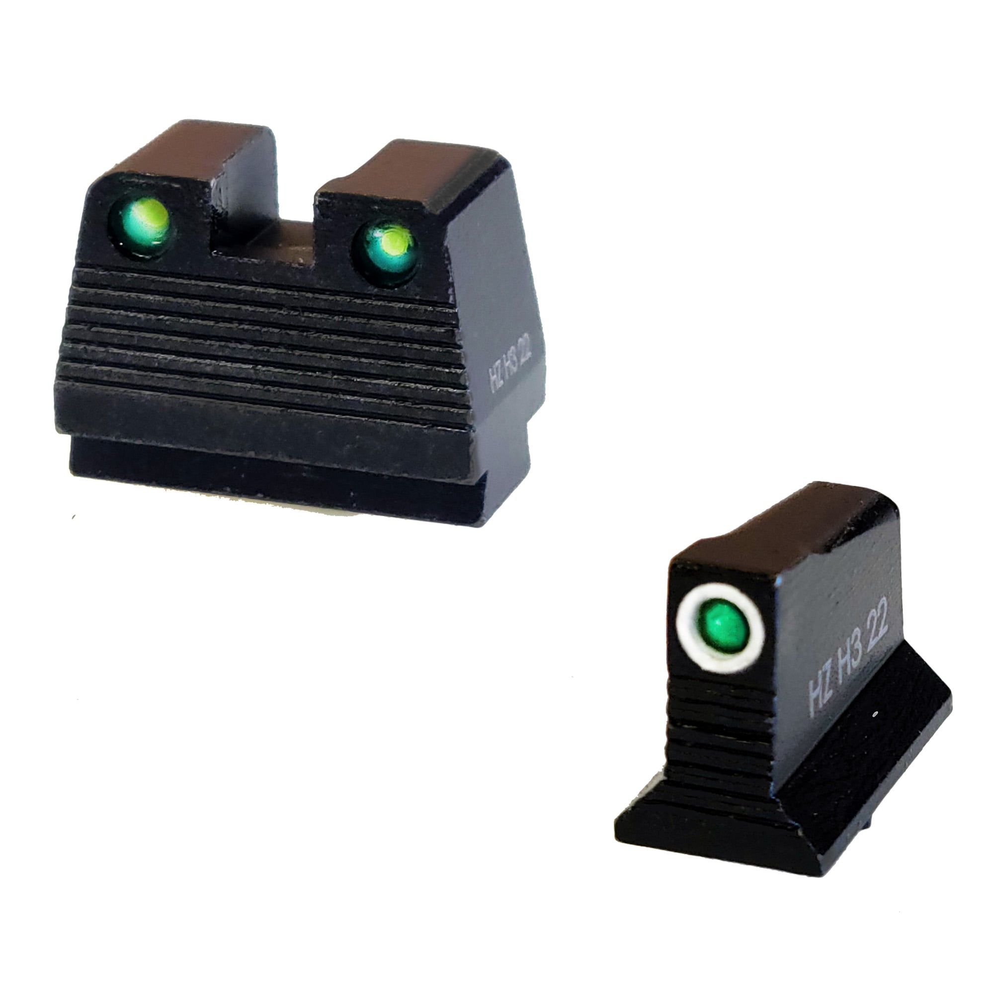 Hi-Viz N2 Co-Witness Sight Glock MOS Green Tritium Front/Rear GMNG21-2