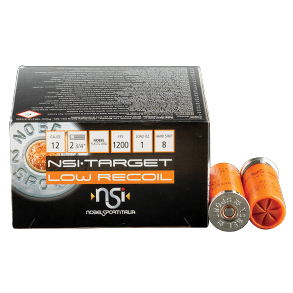 Nobel Sport Target Trap LR1 Low Recoil 12 Gauge 2-3/4" #8 1 Ounce 25rds