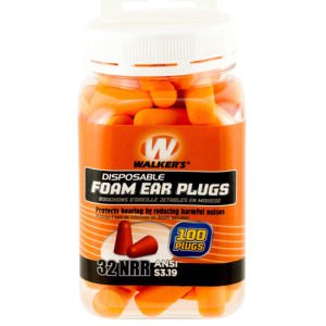 WALKER'S Ear Plug Foam Orange 50 Pairs per Jar