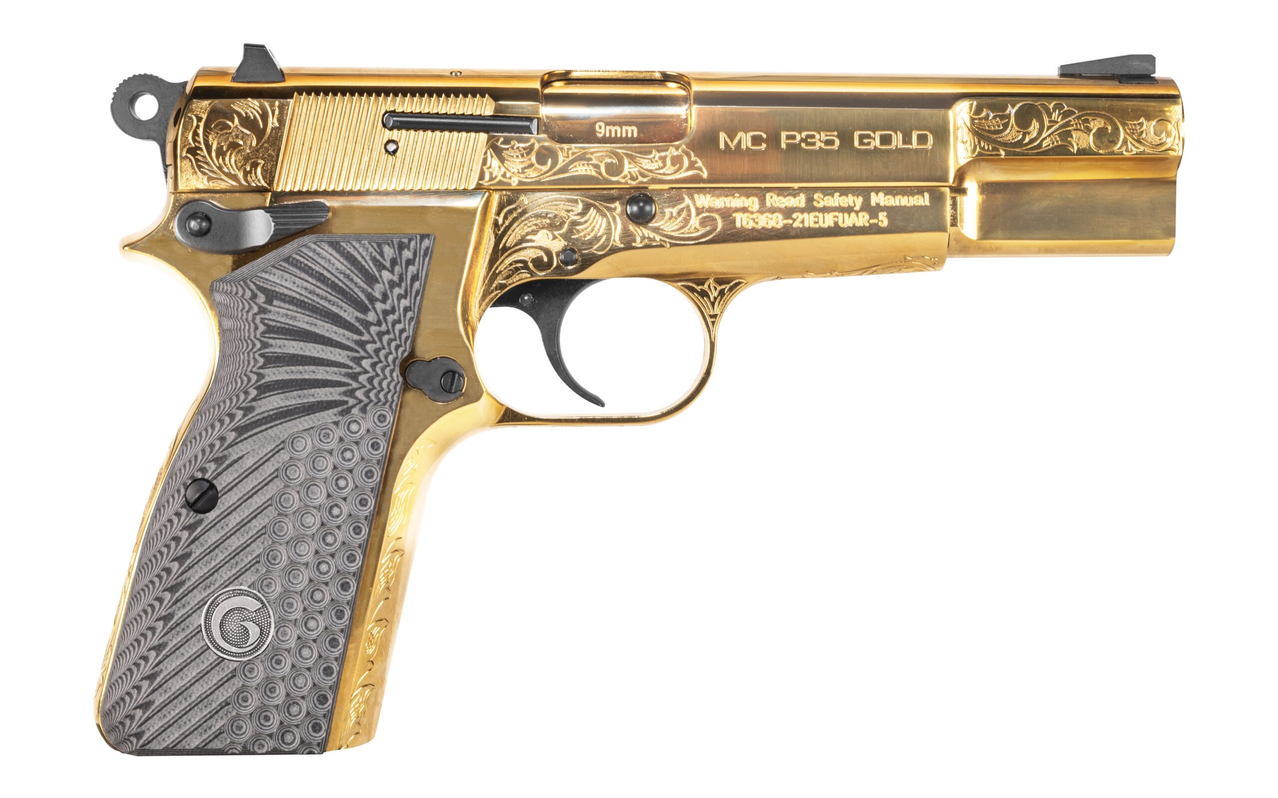 EAA Corp MCP35 9mm Gold Pistol, 4.87" Barrel, 15+1