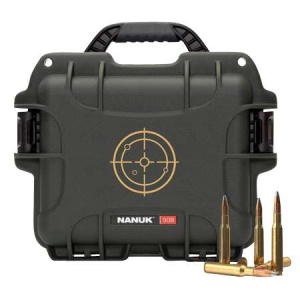 Nanuk 908AMMO1 908  Ammo Case 223 Rem 600rds Black w/White Target